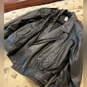Vintage faux motorcycle jacket